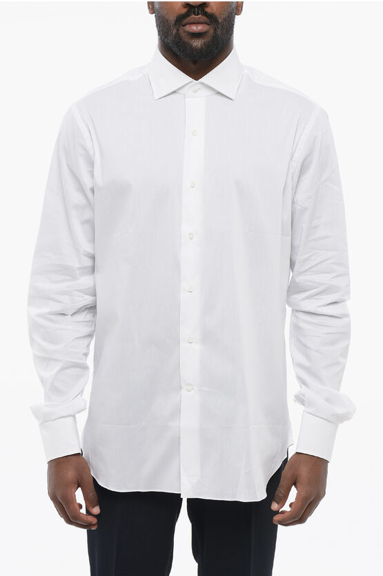 Alessandro Gherardi SU MISURA Camicia in Misto Cotone Stretch Con