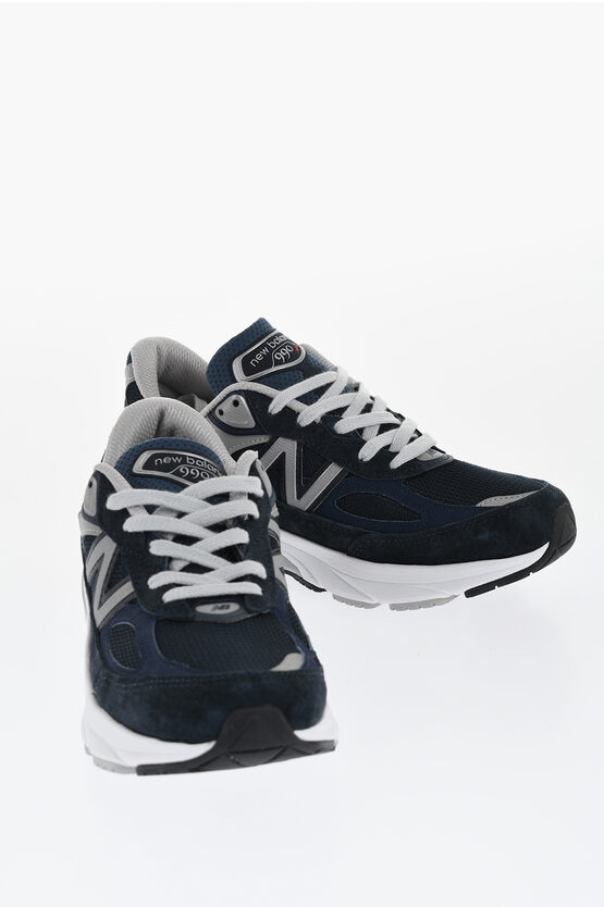 Shop New Balance Suede 990 Low Sneakers With Contrasting Logo