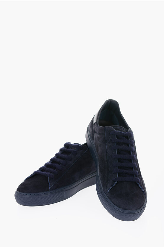 Woolrich Suede All Round Low-top Sneakers With Textured Leather Detai