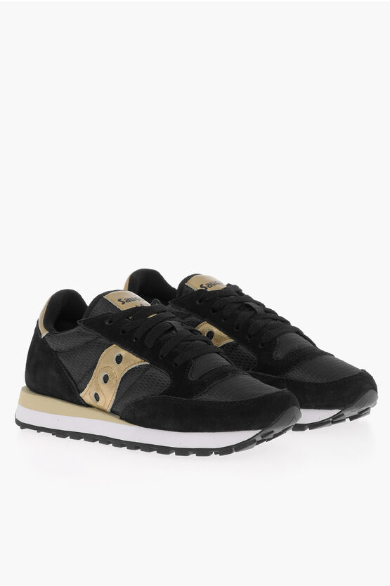 Shop Saucony Suede And Fabric Jazz Low Top Sneakers With Golden Details