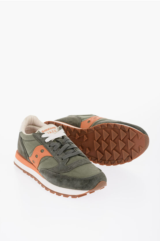 Saucony Suede And Fabric Jazz Originals Low Top Sneakers With Contra In Multi