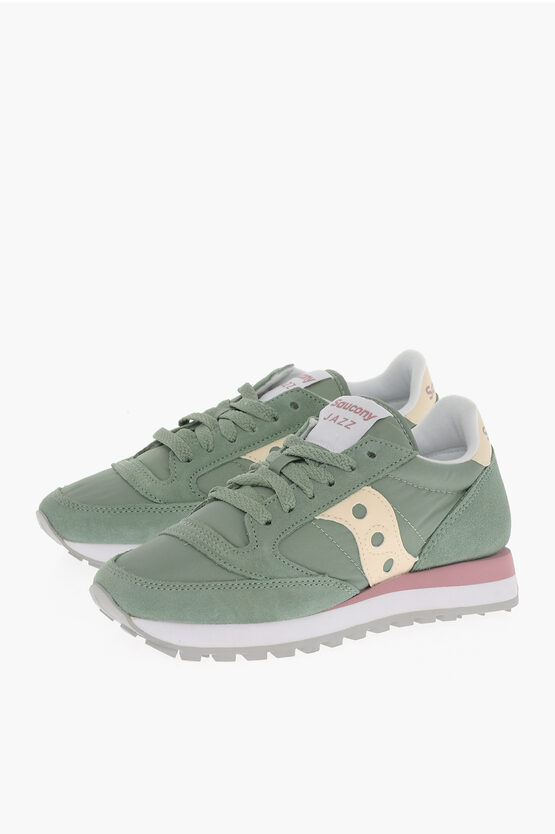 Shop Saucony Suede And Nylon Jazz Low Top Sneakers