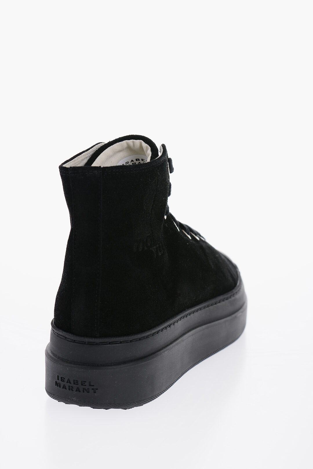 Suede AUSTIN High top Sneakers with Printed Logo