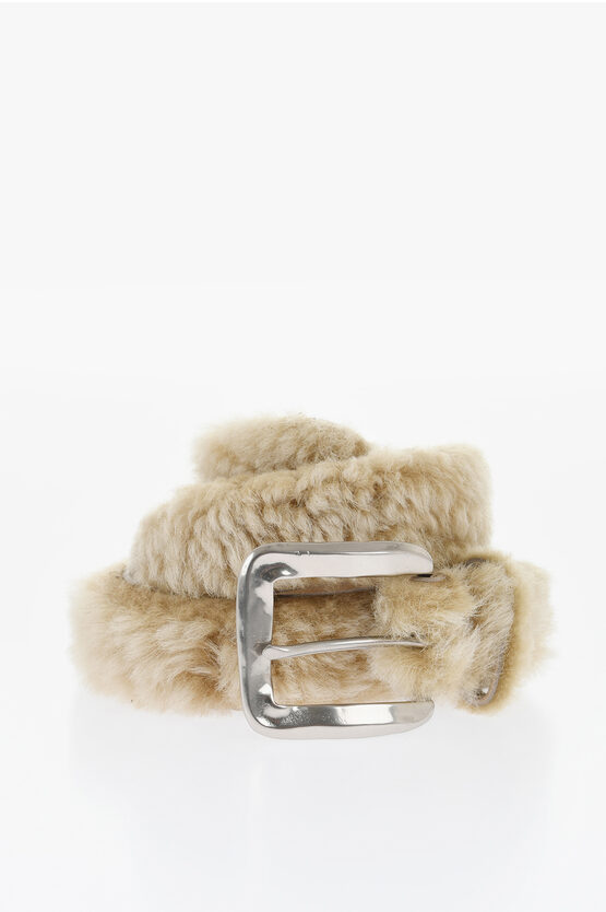 Suede Belt With Fur… - image