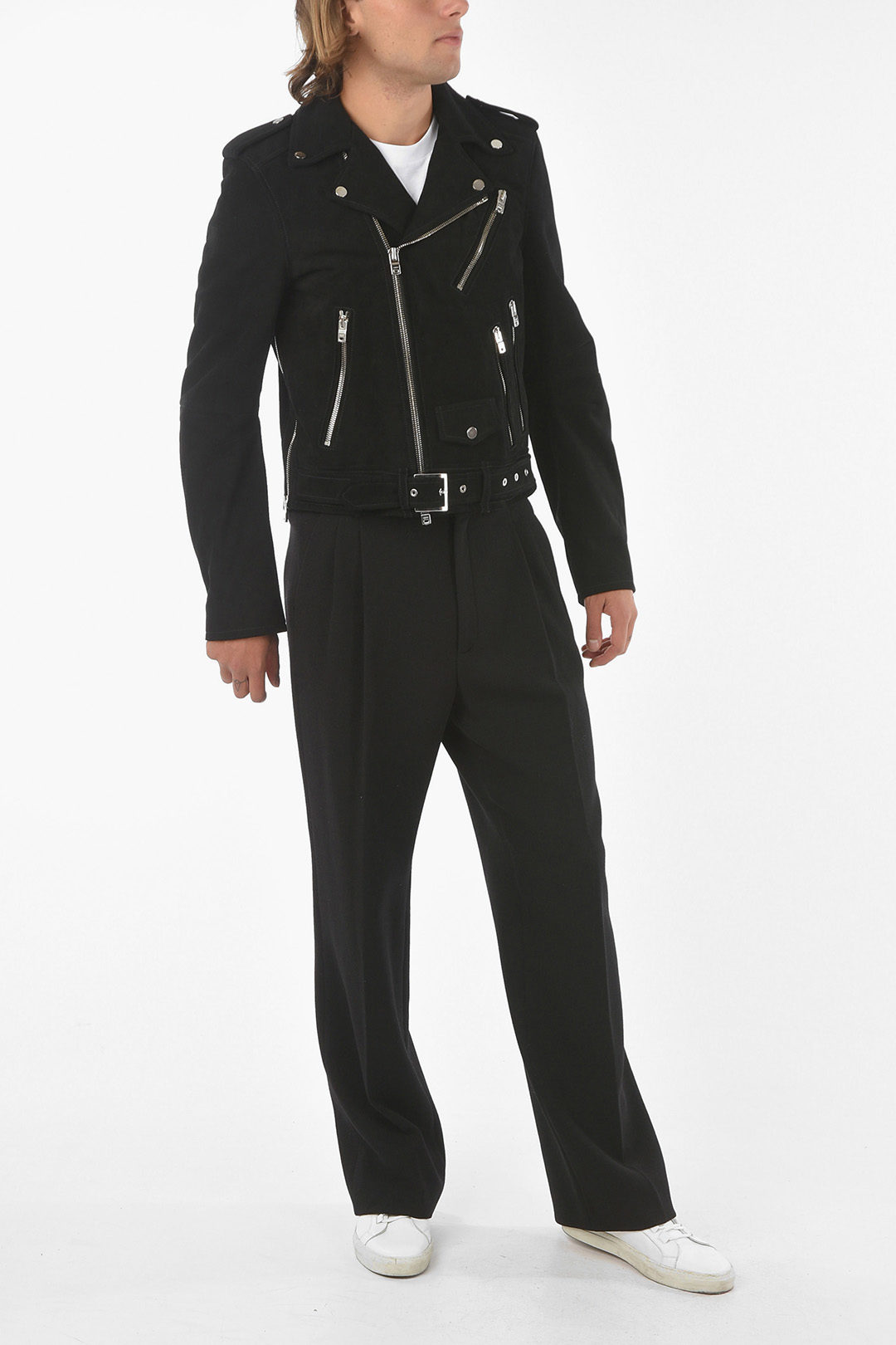 ジャケット ILLIGO SUEDE BIKER JACEKT BMY1143 Suede effect biker jacket