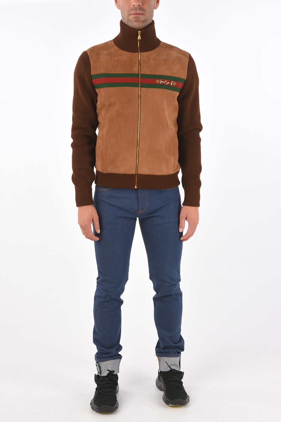 Gucci suede bomber on sale jacket