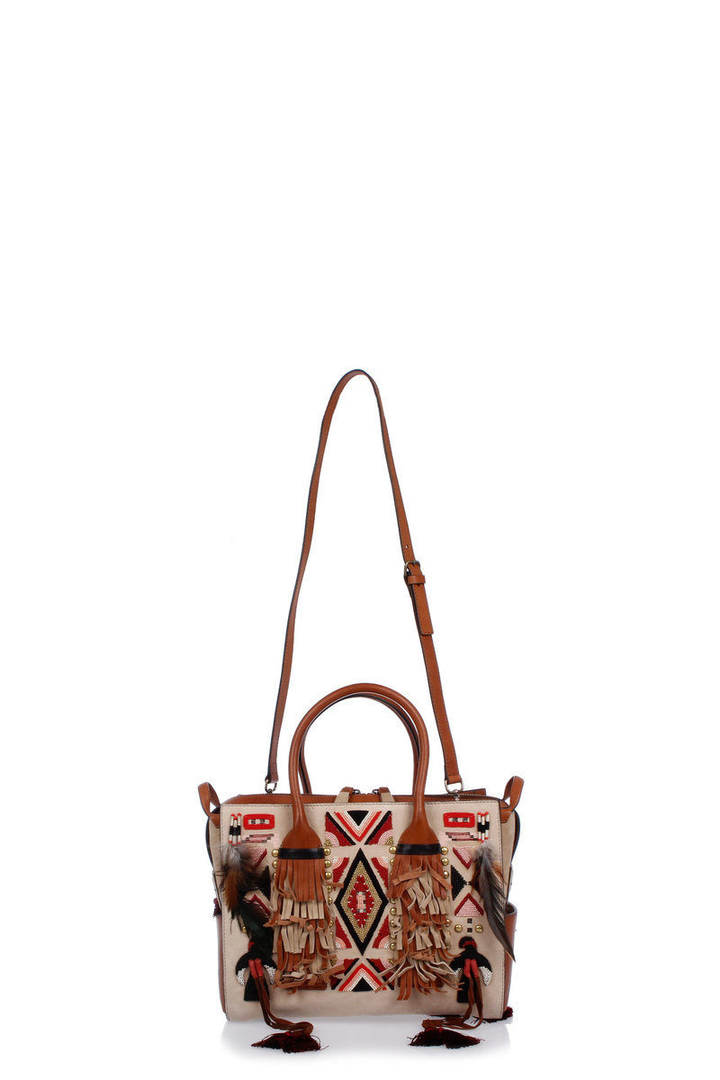 Dsquared2 Suede Bowler Bag with Embroideries women - Glamood Outlet