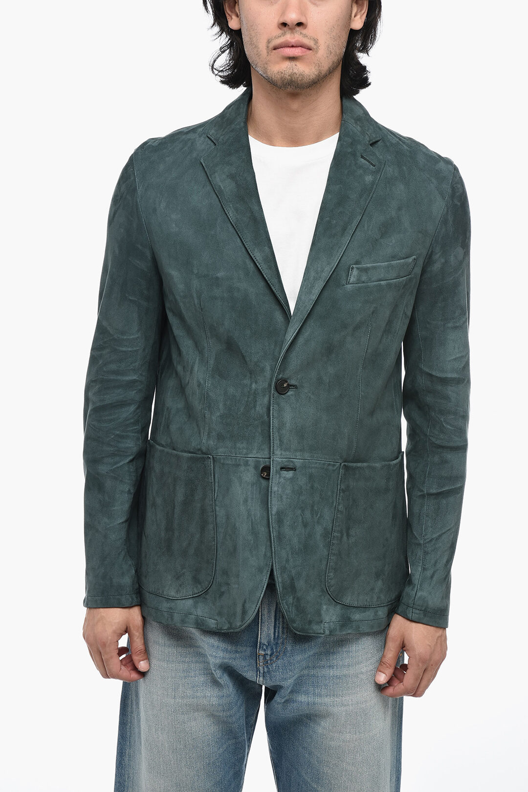 Tagliatore Suede CARSON Blazer with Notch Lapel men