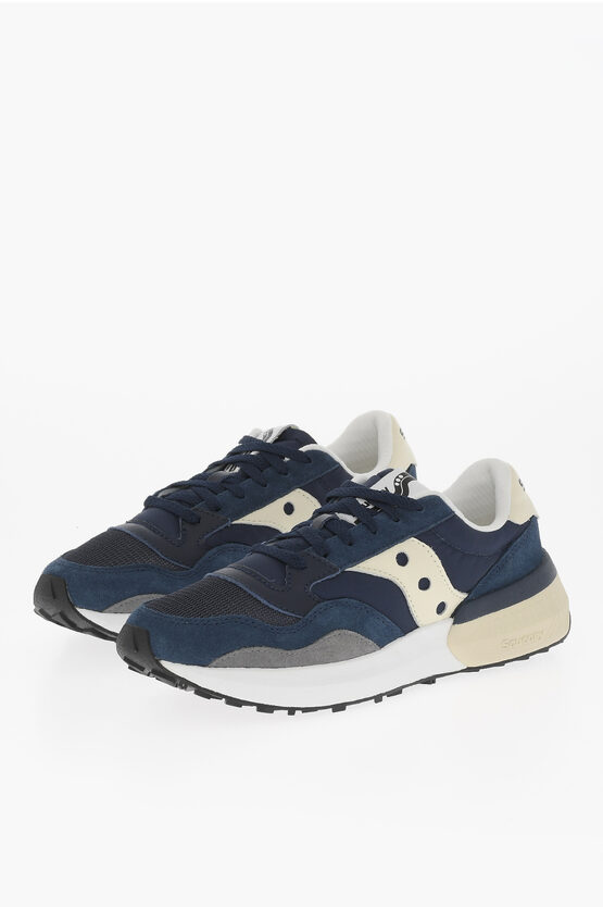 Shop Saucony Suede E Nylon Jazz Nxt Low Top Sneakers