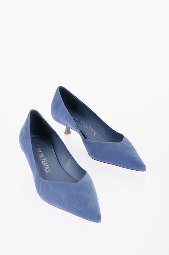 Stuart Weitzman Suede Eva Pumps With Point Heel 3,5cm