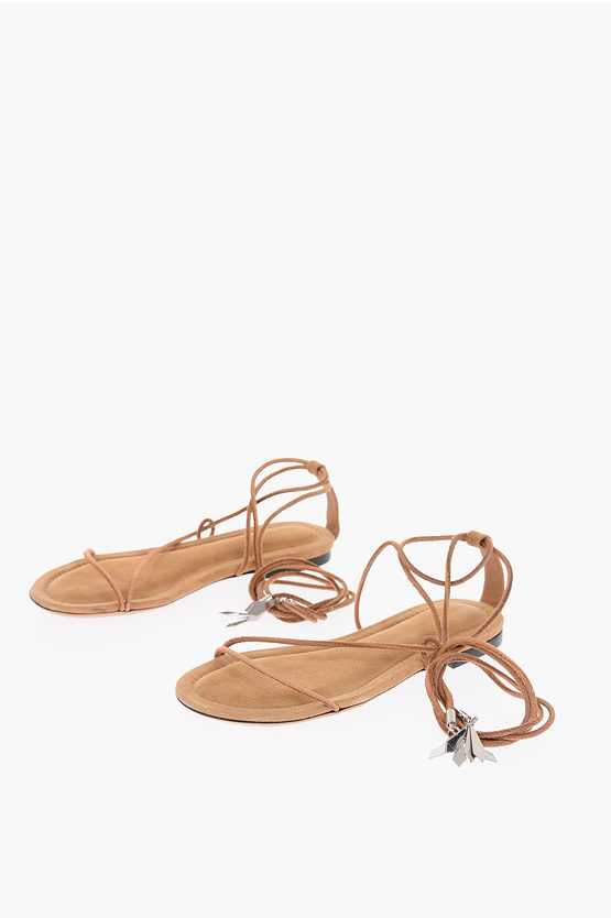 Isabel Marant Suede Flat Sandals with Charms women Glamood Outlet