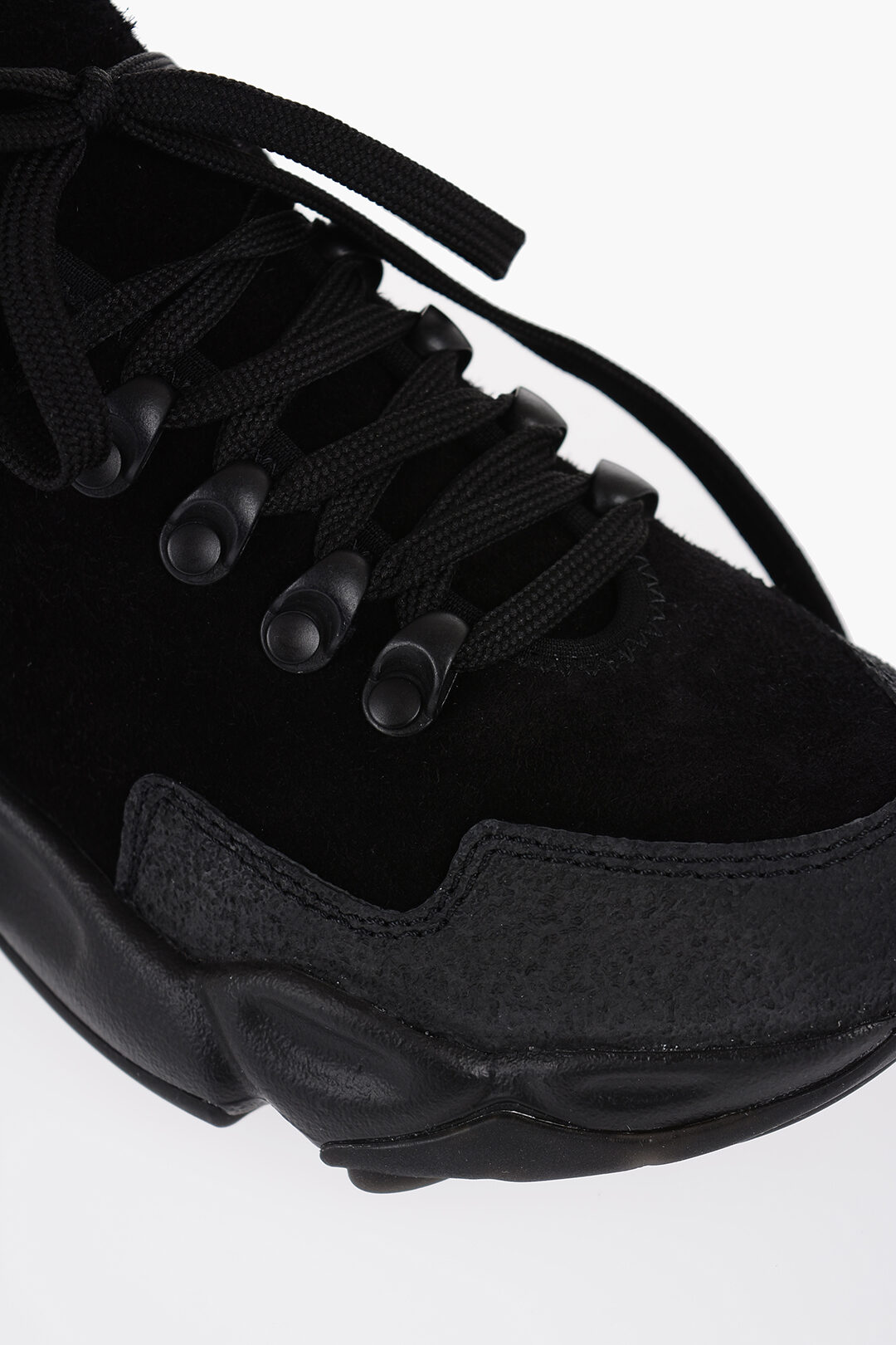 Jil Sander Suede HAIRY Sneakers with Chunky Sole women
