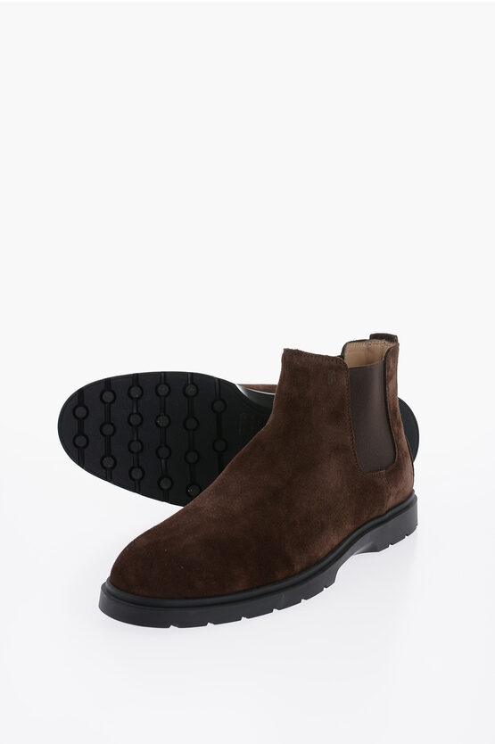 Shop Tod's Suede Leather Chelsea Boots