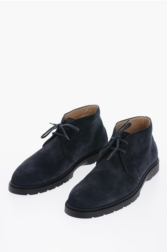 Shop Tod's Suede Leather Desert Boots