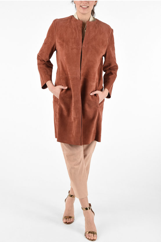 suede duster coat