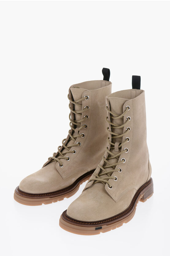 Shop Dior Suede Leather Explorer Combat Boots