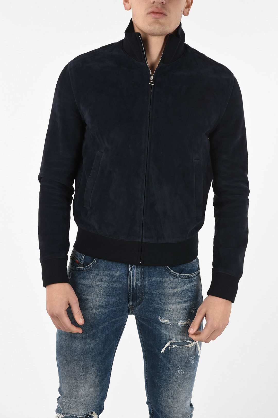 Loewe Suede Leather Jacket with Zip Clousure men - Glamood Loewe Suede Leather Jacket with Zip Clousure men - Glamood