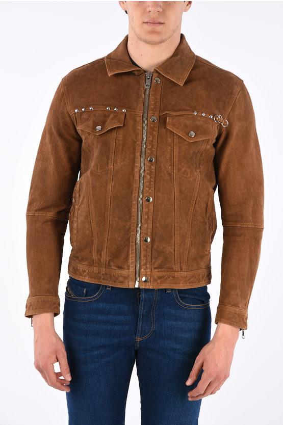 ジャケット・アウター DIESEL SUEDE LEATHER L-DEAN JACKET STUDS suede-leather-l-dean-