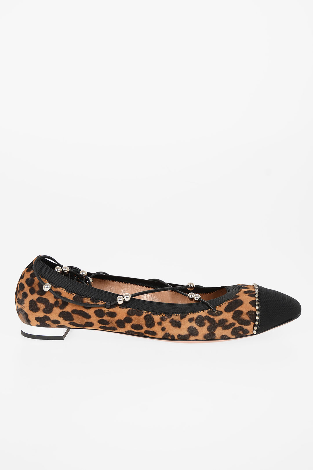 leather leopard flats