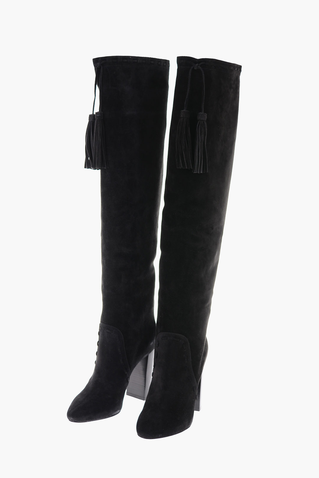Womens Shoes Boots Over-the-knee boots Saint Laurent Suede Meurice Boots in Black 