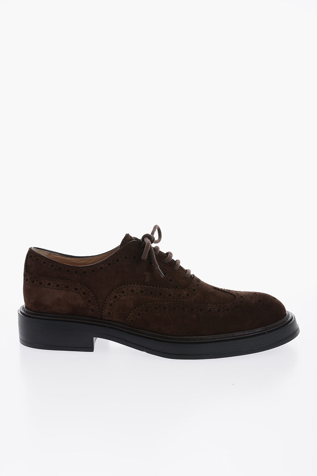 Tod's Suede Leather Oxford Shoes With Brogues Details men