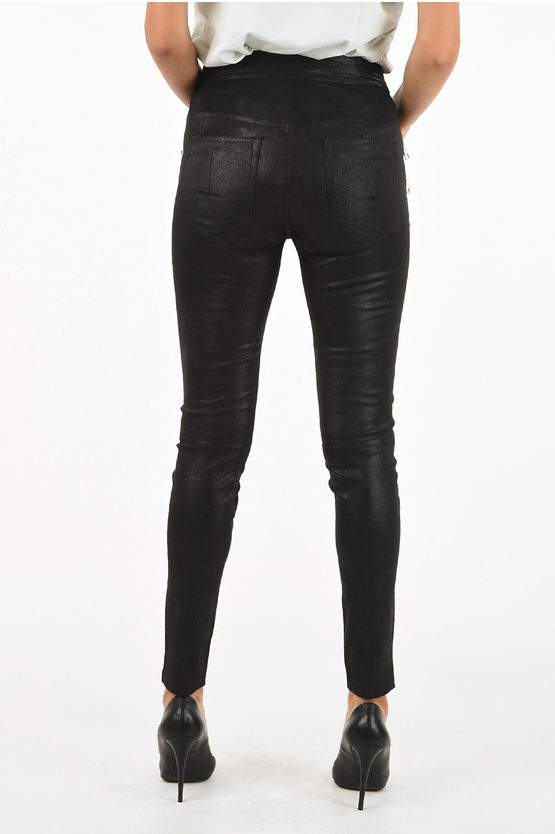 Unravel suede leather pants women - Glamood Outlet