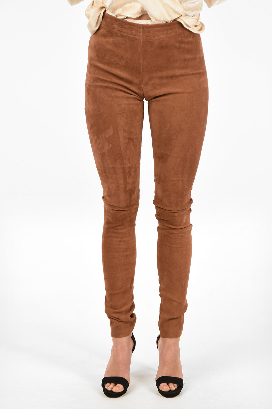 DROMe Suede leather Bootcut Pants women - Glamood Outlet