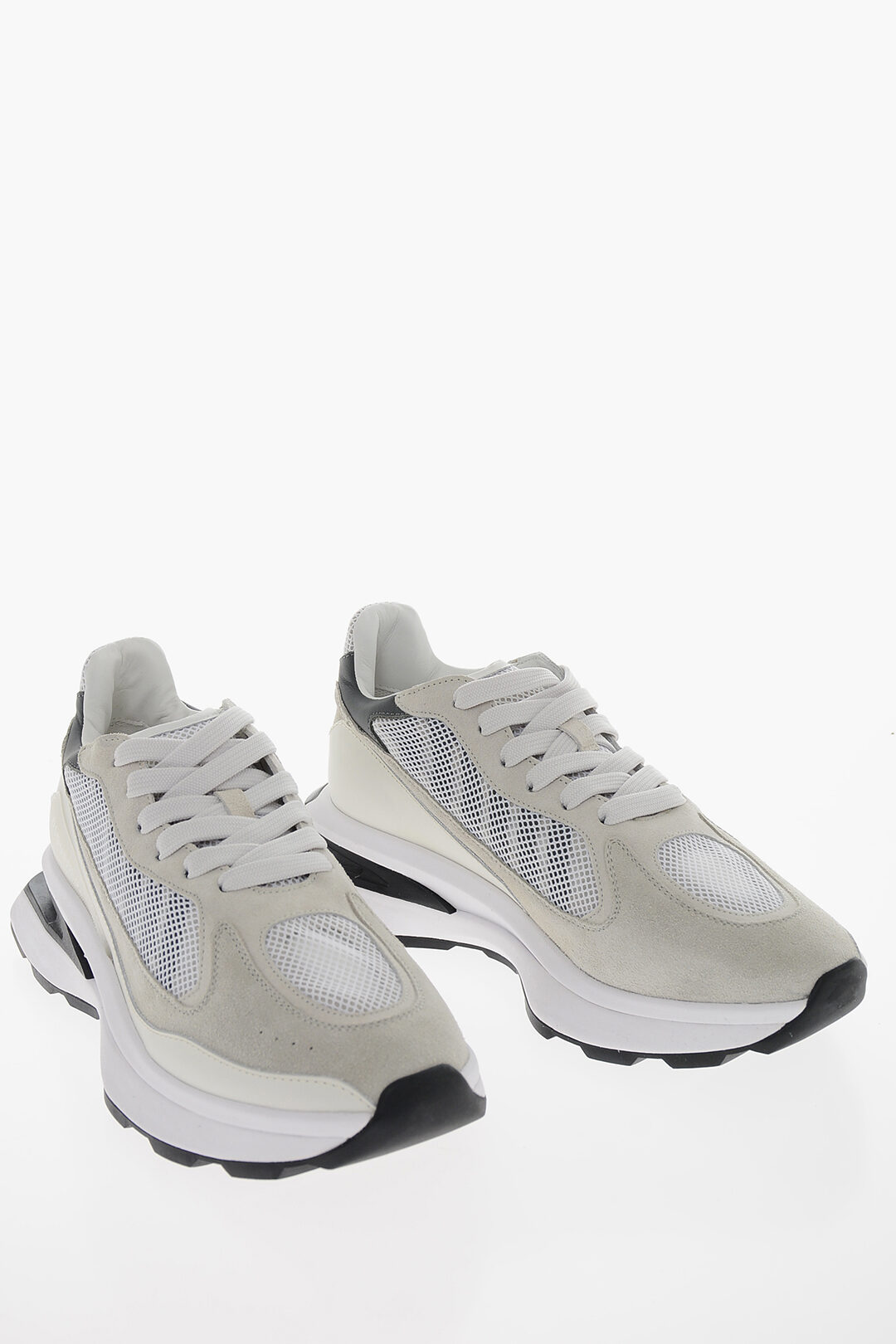 Dsquared2 Suede-leather SLASH Sneakers with Mesh Details men