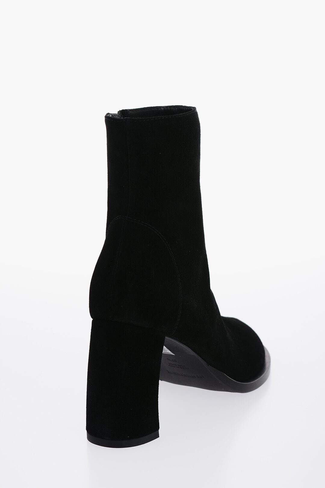 Ann Demeulemeester Suede LISA Ankle Boots with Curved Heel Ann Demeulemeester Suede LISA Ankle Boots with Curved Heel