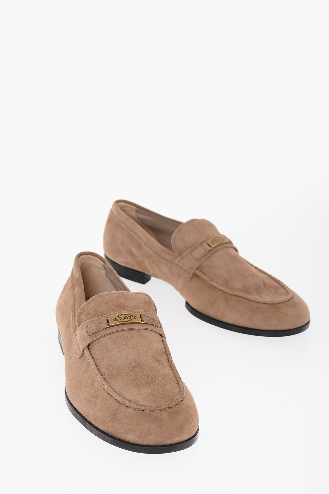 Tod's Suede Loafers with Logo Plaque men - Glamood Outlet