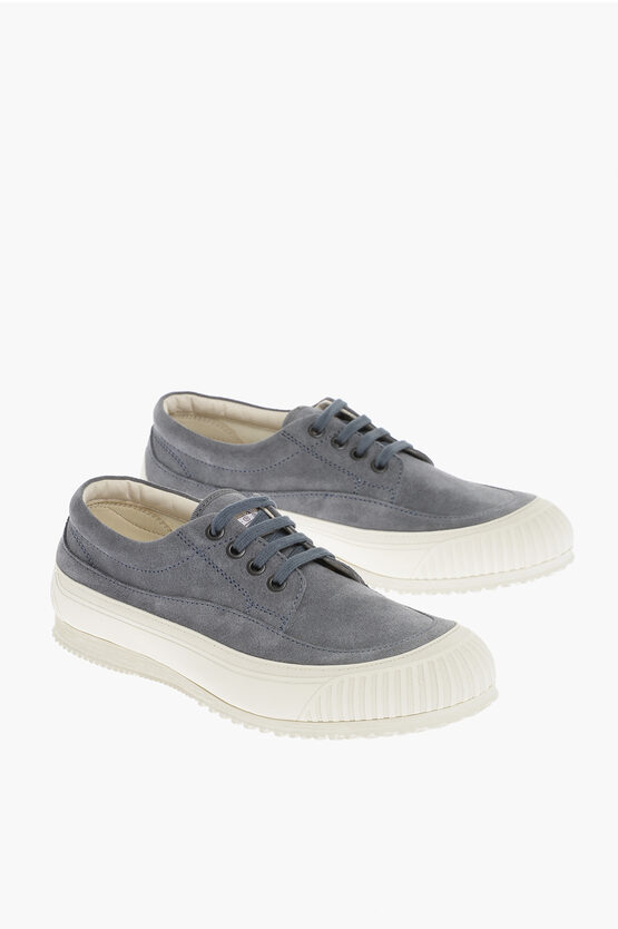 Hogan Suede Low-top Sneakers With Contrasting Sole In White
