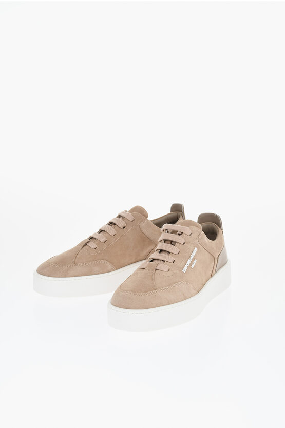 Armani Collezioni Suede Low-top Sneakers