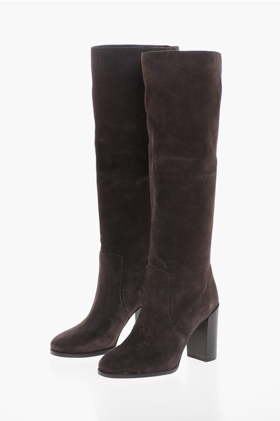 Shop Michael Kors Suede Luella Boots Heel 9 Cm