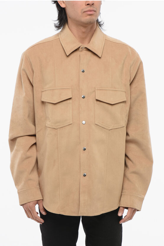 Nanushka Suede Oversized Shirt