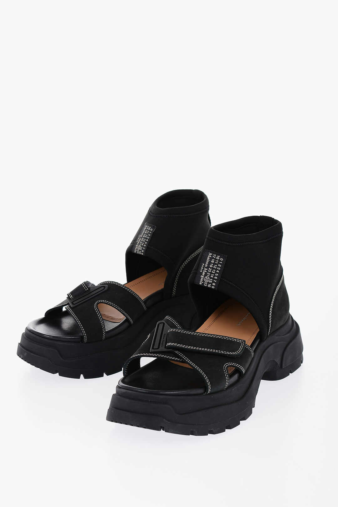 メゾンマルジェラ SUEDE SANDALS WITH TANK SOLE Maison Margiela Suede Sandals WIth Tank Sole women - Glamood