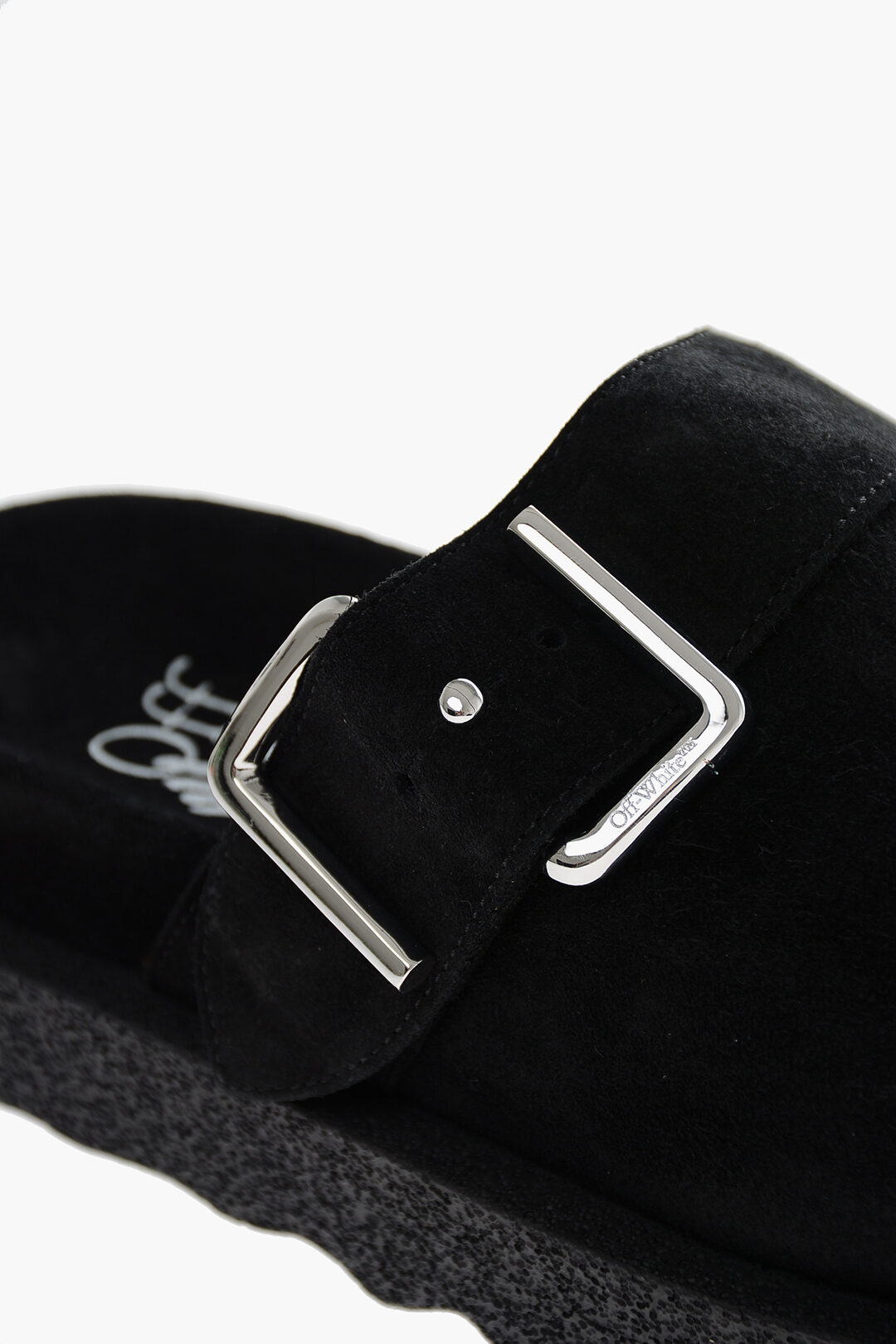 suede slip on mules