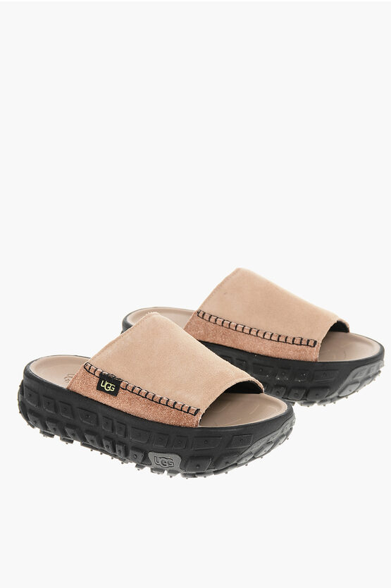 Ugg Suede Venture Daze Sandals With Platform 4.5cm In Brown