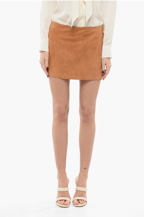 Ermanno Scervino Suede Wrap Shorts
