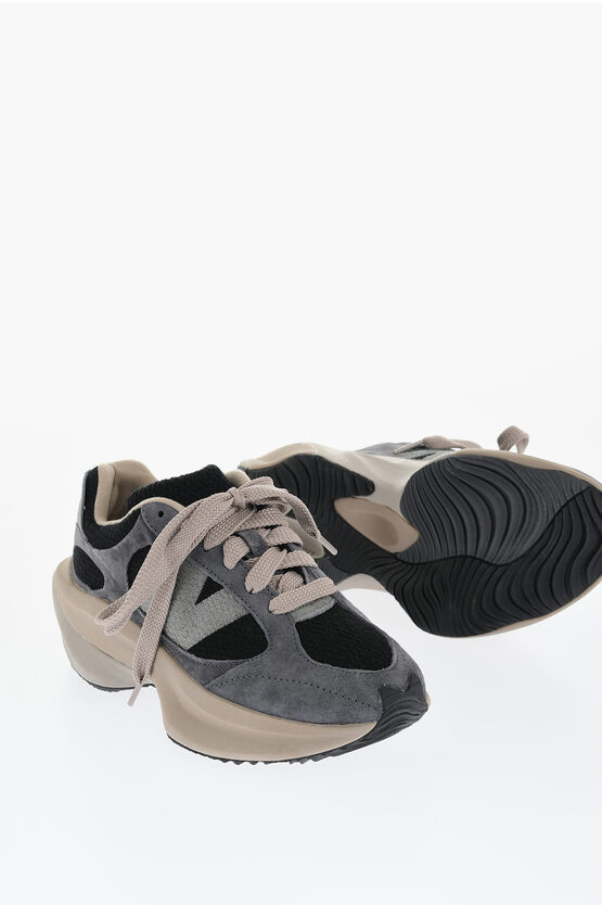 Shop New Balance Suede Wrpd Low Top Sneakers With Knitted Inserts