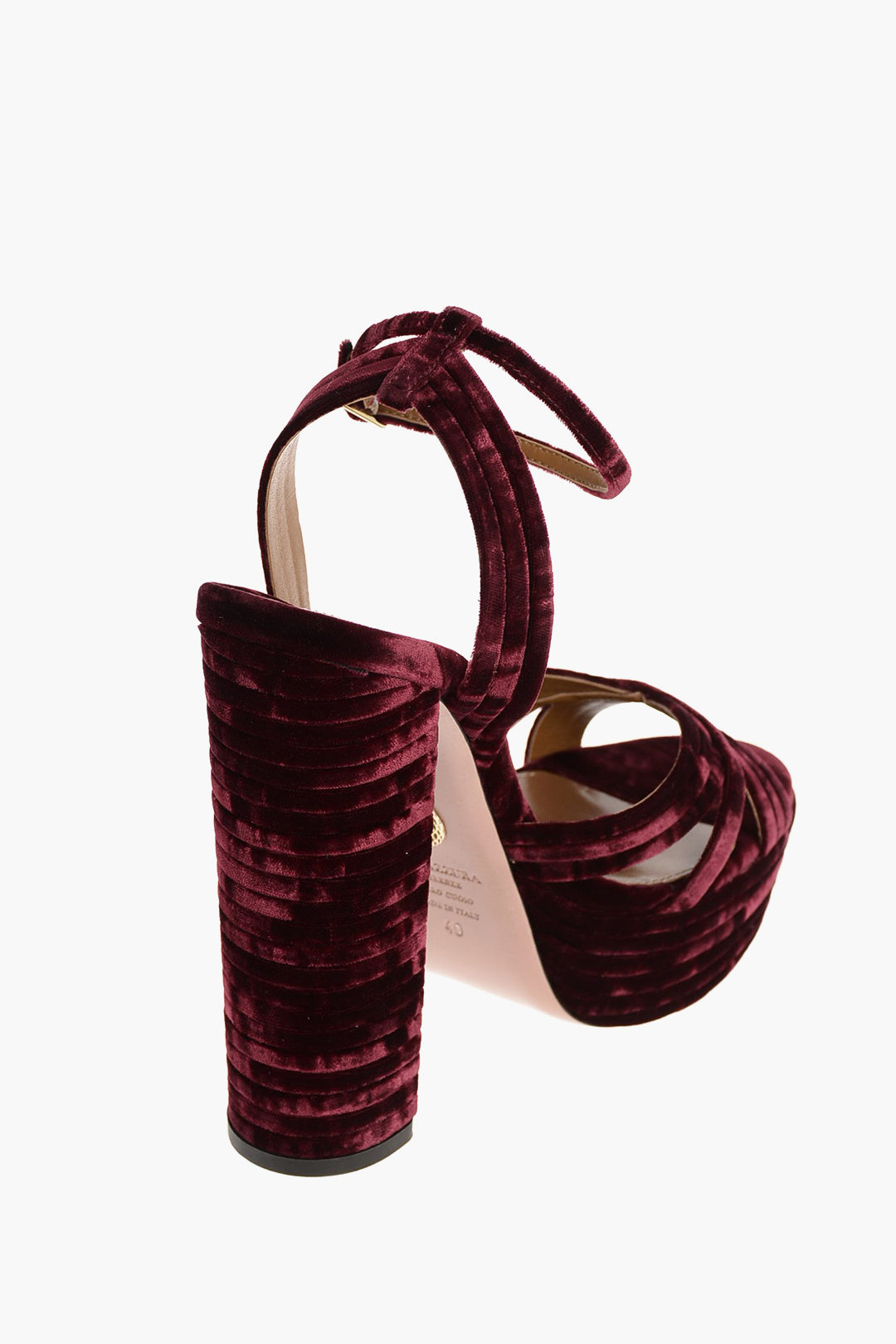 Aquazzura Sundance Velvet Platform Sandals Women Glamood Outlet