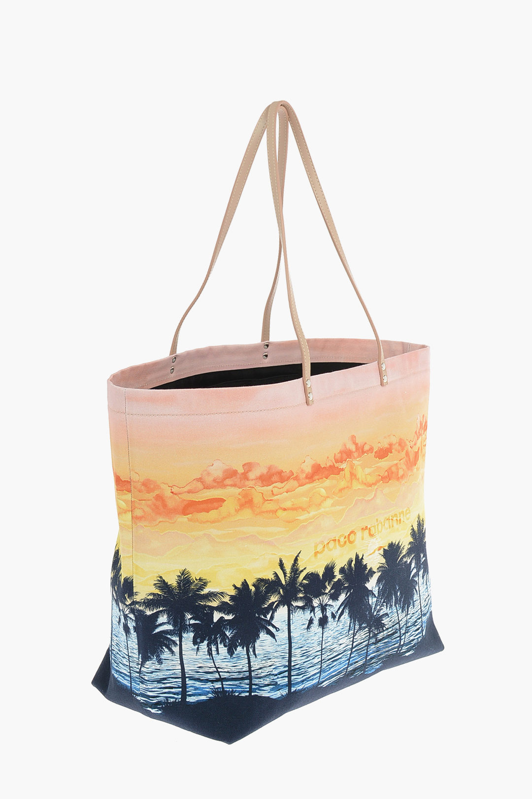 Printed Canvas Tote Bag in Multicoloured - Rabanne