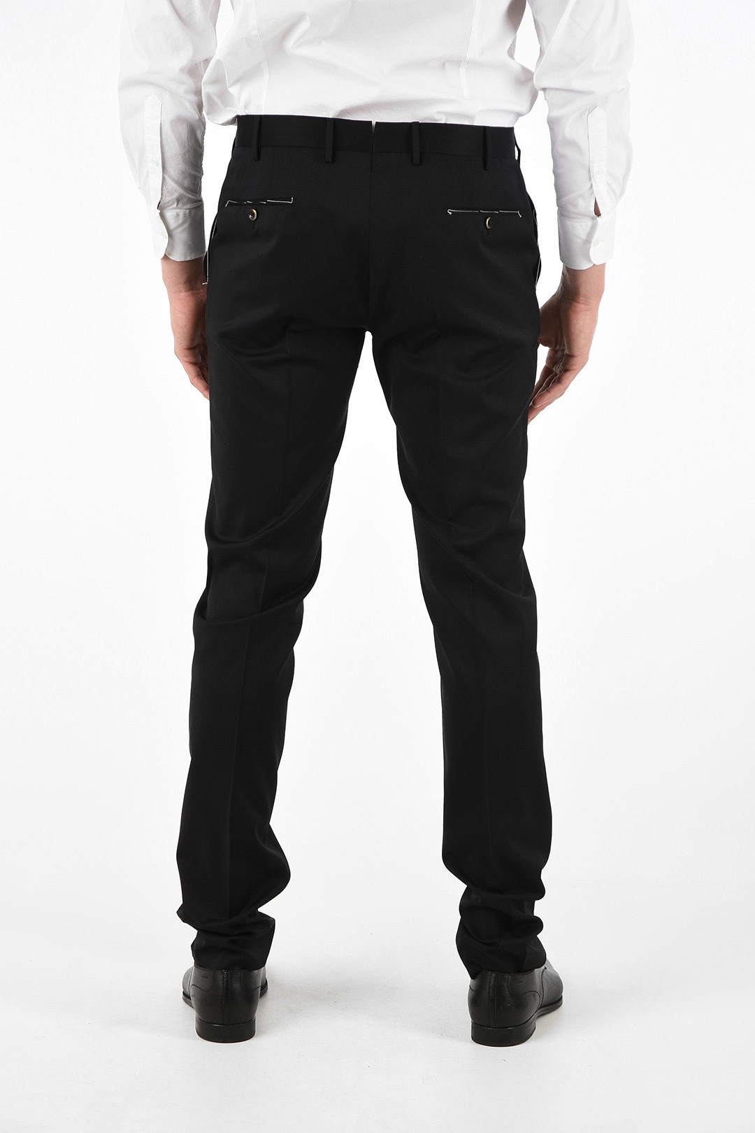 PT01 Super 100's Super Slim Fit plain hem trousers men - Glamood Outlet