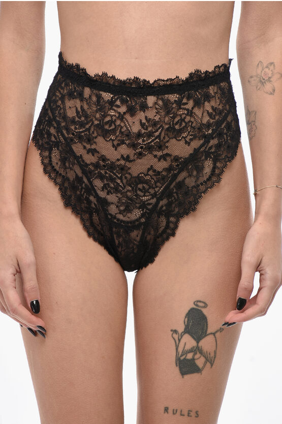 Dolce & Gabbana Super High-waisted Lace Briefs