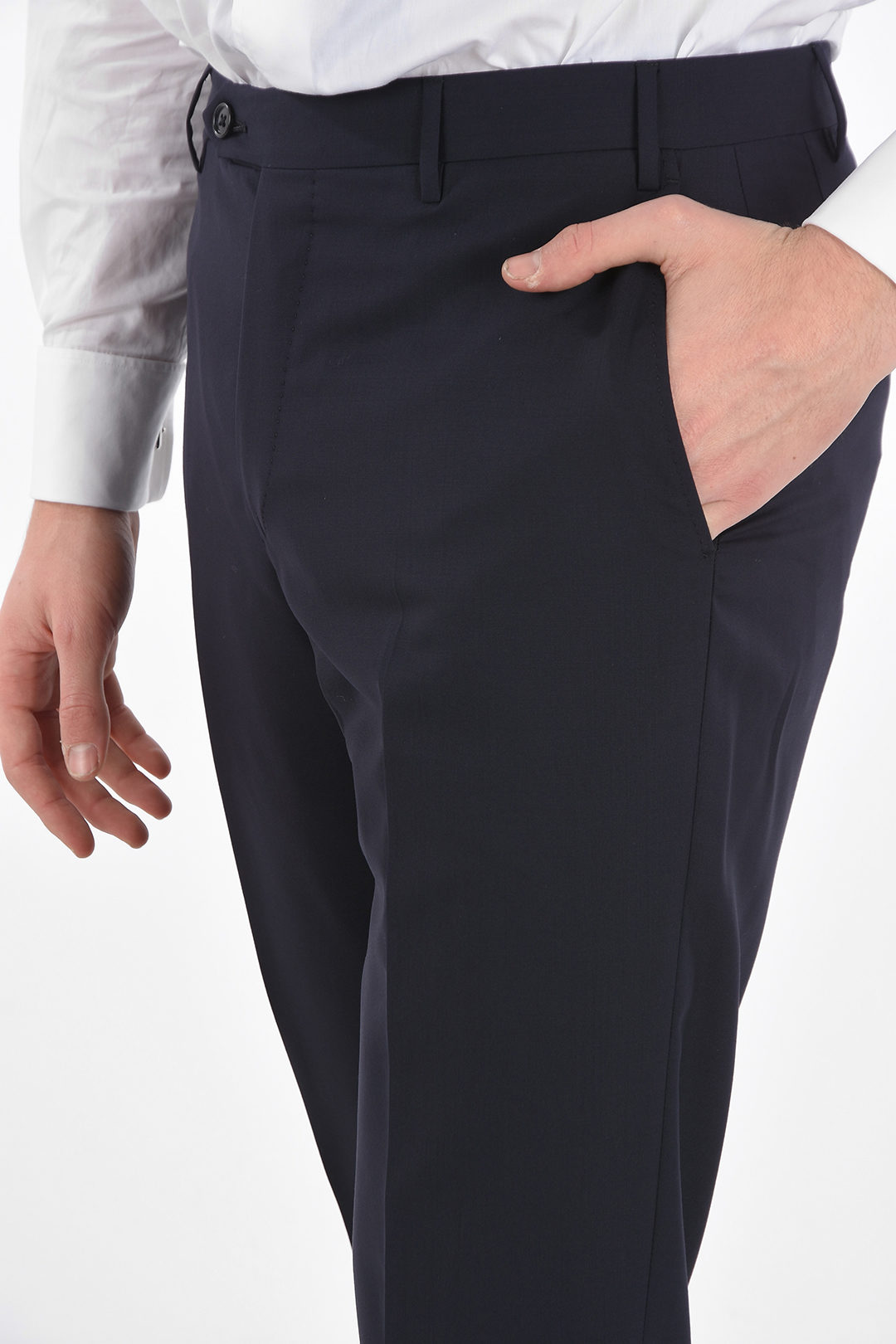 Glen Plaid Pattern Jacket with Cuffed Dress Pants | SOLETOPIA