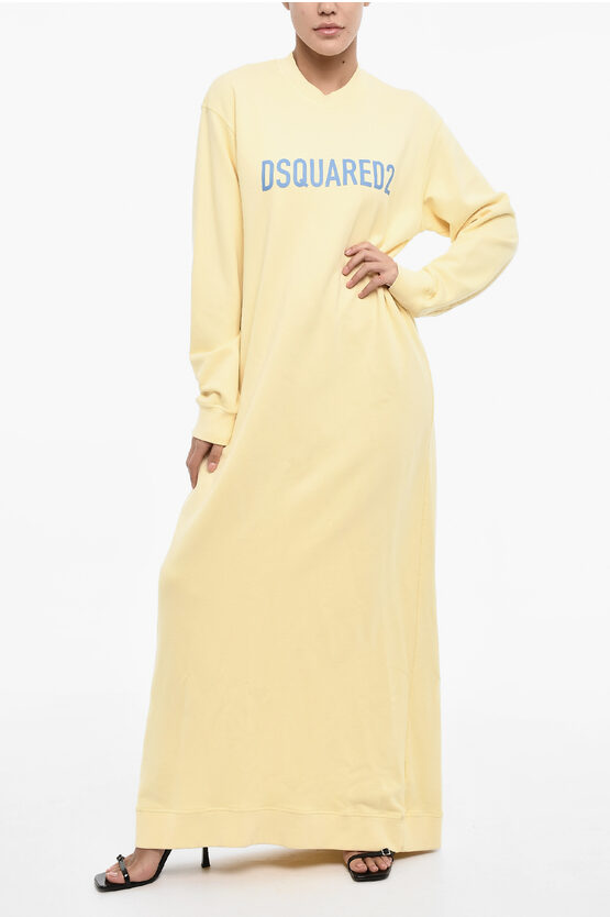 Dsquared2 Sweat Maxi Dress With Contrast Logo