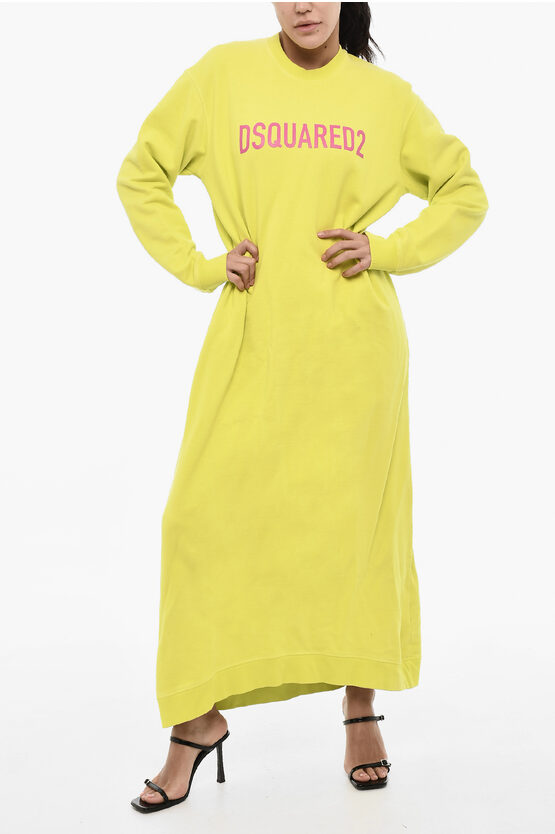 Dsquared2 Sweat Maxi Dress With Contrast Logo