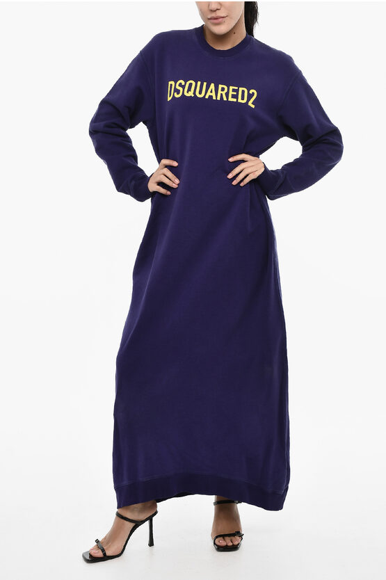 Dsquared2 Sweat Maxi Dress With Contrast Logo