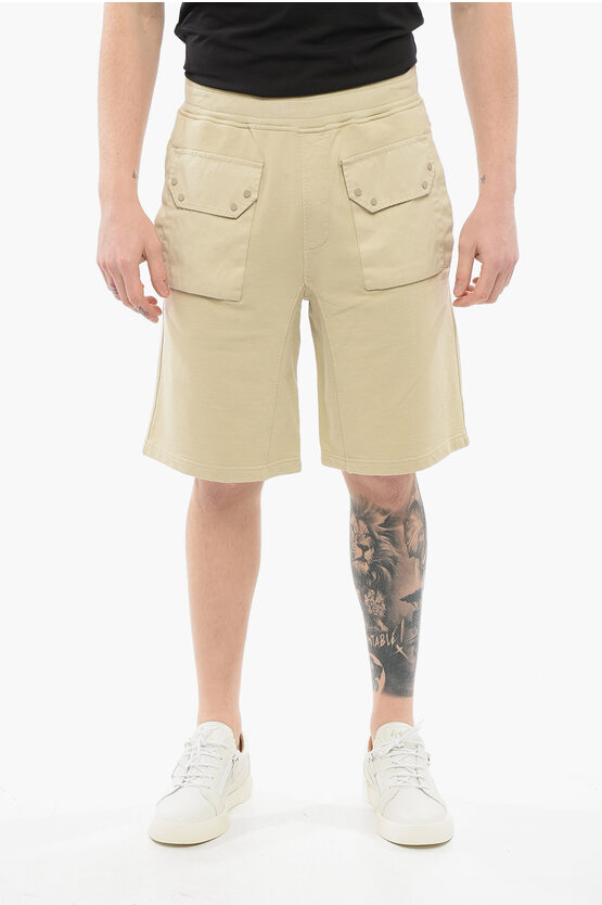 Ten C Sweat Shorts With Coated Cotton Double Pockets