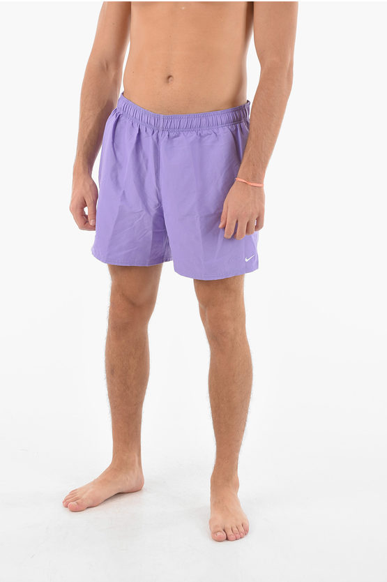 Nike Swim 2 Pockets Solid Color Boxer Swimsuit In Purple