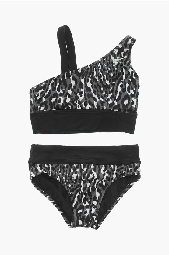 SWIM Bikini a Motivo Animalier in Nylon Stretch